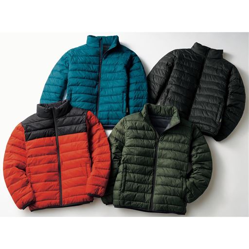 (左から時計まわりに)ブルー、ブラック、カーキ、オレンジ系