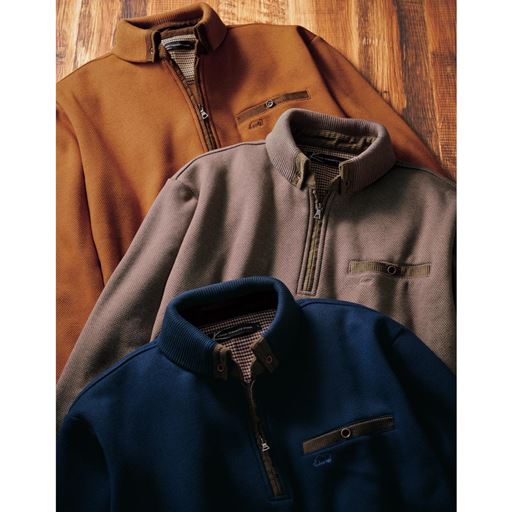 (上から)マスタード、ベージュ、ネイビー