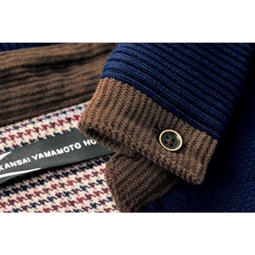 背裏はグレンチェックの別布がアクセントに。