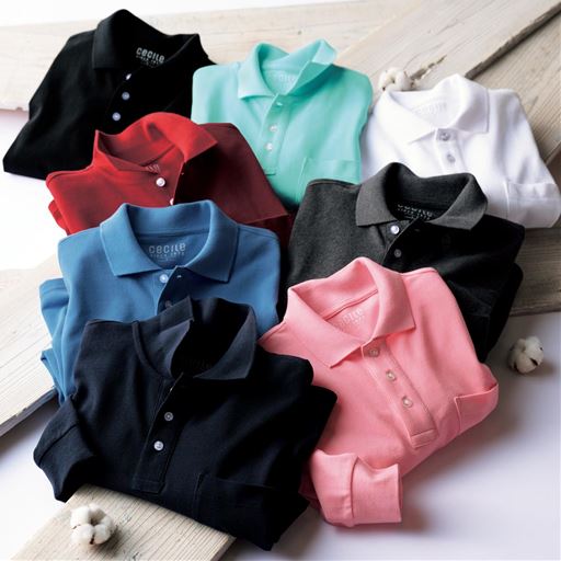 (左から時計まわりに)ブラック、ペールグリーン、ホワイト、チャコールグレー、ペールピンク、ダークネイビー、スモークブルー、ディープレッド