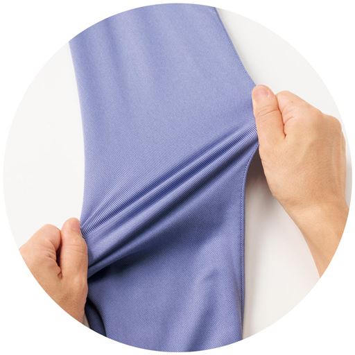 ソフトな編地 織りではなく編みによる柔らかさが特長。