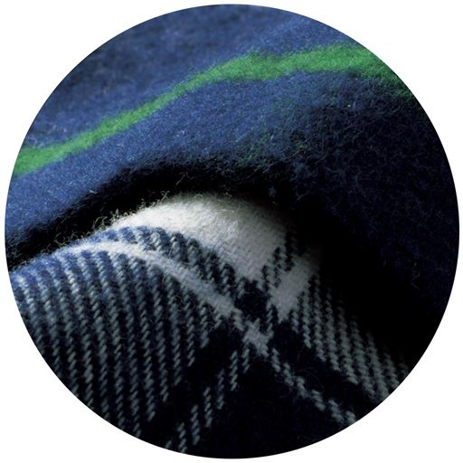 両面をきめ細かく起毛させたネル素材はふんわり柔らかな肌ざわり。