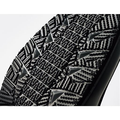 防滑ソール 細かい凹凸が高いグリップ力を発揮。雨や悪路でも滑りにくい。