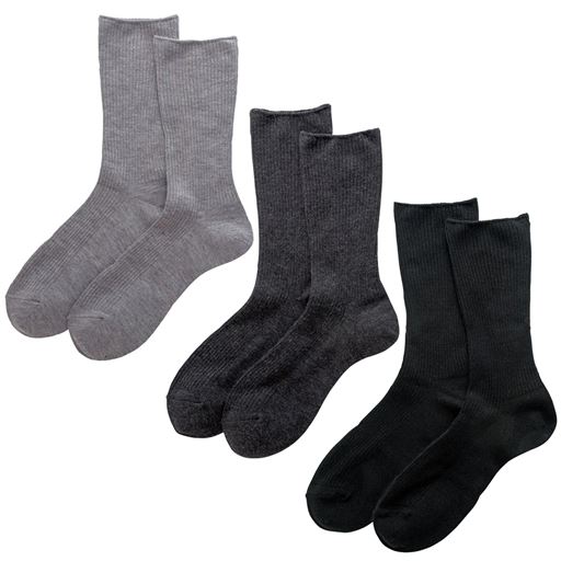 履き口ゆったりソックス(同色2足組)