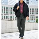 ストレッチ・裏フリースツータックパンツ