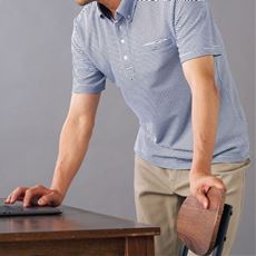 ドライ・ボタンダウンポロシャツ(半袖)/吸汗・速乾・抗菌防臭・UVカット機能付き