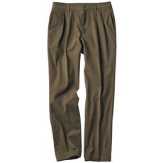 ストレッチ・レギュラーフィットツータックチノ