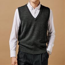 毛玉ができにくいニットベスト(かぶりタイプ)