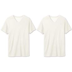 肌側綿の吸湿発熱インナーV半袖2枚組(スマートヒート&reg; ぬく綿&reg;)