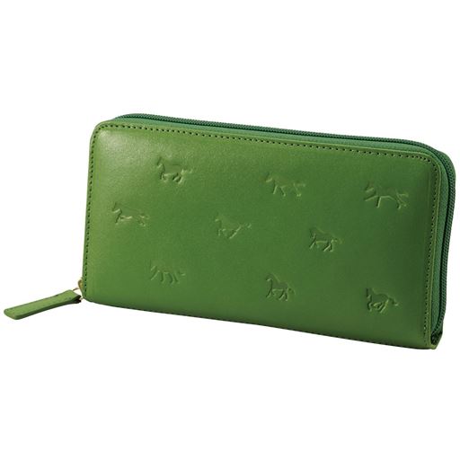 馬九行久(うまくいく)牛革長財布