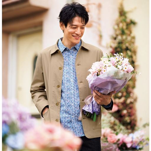 シャドーブルー コーディネート例<br>※ジャケットはJE-956を使用しております。