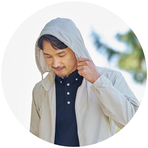 ライトグレー<br>フード付き