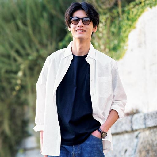 ダークネイビー コーディネート例