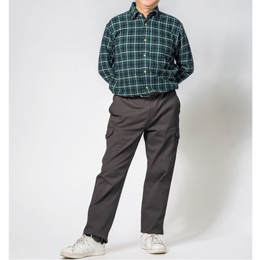 ぽっちゃり体型Cさん(身長168cm) Lサイズ着用/股下72cm着用