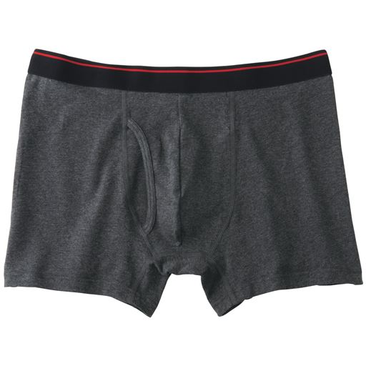 A(色・柄違い3枚組)<br>チャコールグレー(無地)<br>ウエスト赤ライン入り