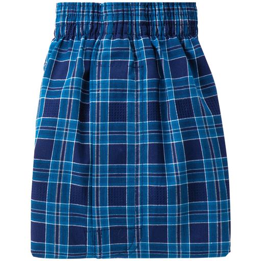 A(色・柄違い3枚組)ネイビー系(チェック柄)