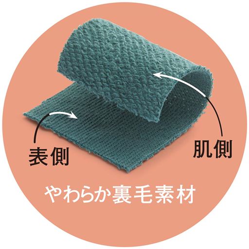 表側 肌側 やわらか裏毛素材