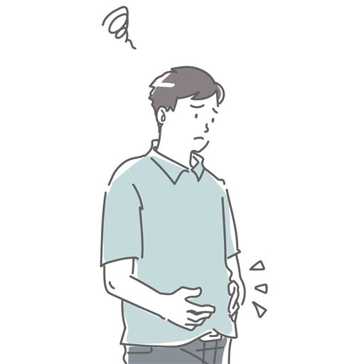 運動不足でポッコリお腹に…