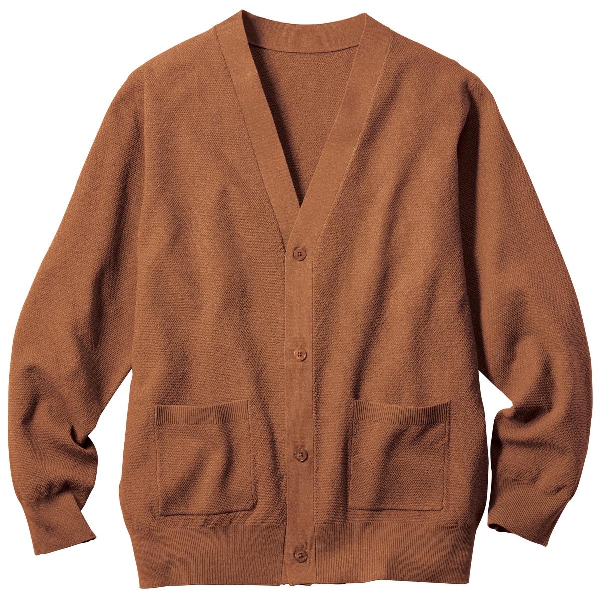 ポケット付き洗えるVネックカーディガン - ファッション通販なら