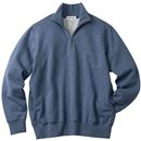 抗菌防臭・綿１００％スウェットハーフジップ