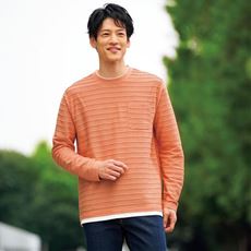 レイヤード風タック天竺カットソー(長袖)