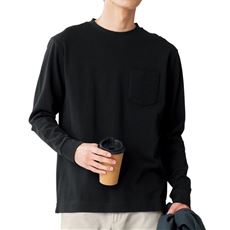 綿100%カノコクルーネックTシャツ(長袖)