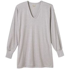 快適工房 長袖U首シャツ