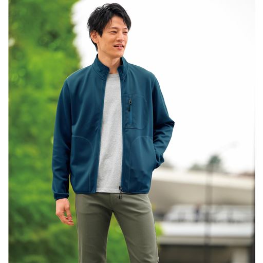 ドライ・軽量・カットソー素材ジャケット(吸汗・速乾機能付き)