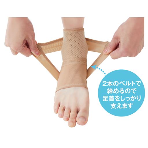 使用方法はいたって簡単!<br>本体に足をとおして左右留めるだけ!