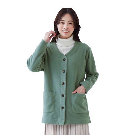 留め外しがしやすい大きめボタン、便利な左右ポット(グリーン)