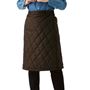 冷えやすい腰まわりもぬくぬくあったか。中わた入りの巻きスカート。<br>ブラウン 着用例