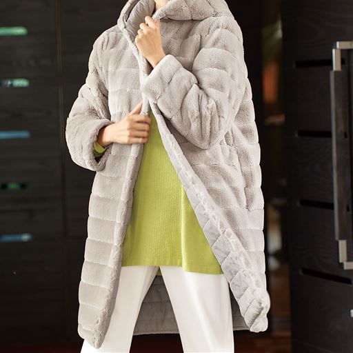 ライトグレー<br>ファー面<br>※インナーは商品に含まれません。