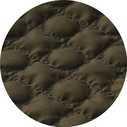 サークル柄のキルト素材