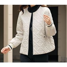 ダイヤ柄風キルトジャケット