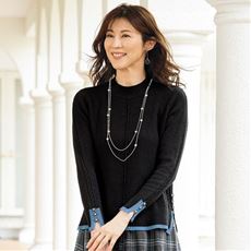 ボタンデザイン配色プルオーバー