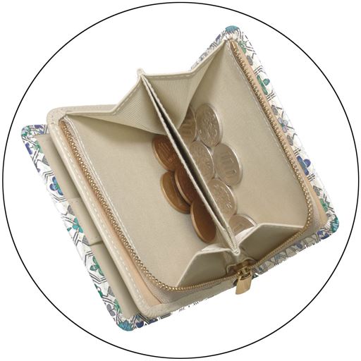 小銭入れは2室<br>で、仕分けに便利<br>※イメージ