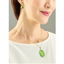 本琥珀　グリーンアンバー　イヤリング