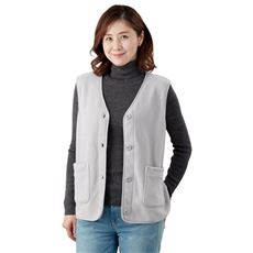 両面フリース前開きベスト