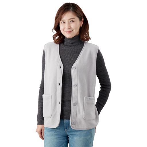 両面フリース前開きベスト