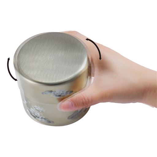 2.ふたを閉めて軽く振る