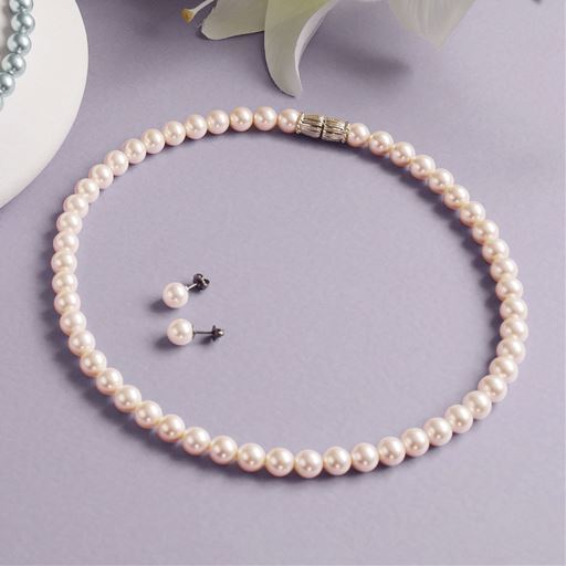 花珠調貝パール ネックレスセット 全長47cm