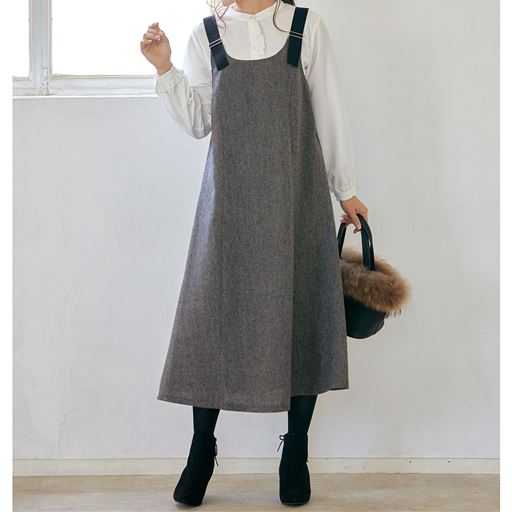 チャコールグレー <br>左脇にファスナー付きで、着脱簡単。<br>※インナーは商品に含まれません。