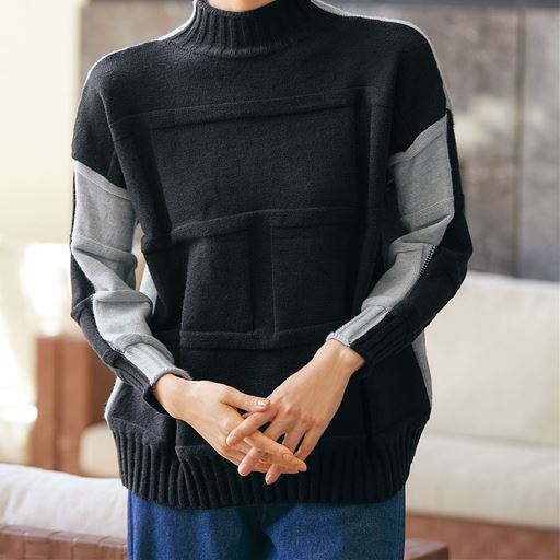 グレー系<br>ブラック面を前に着用。