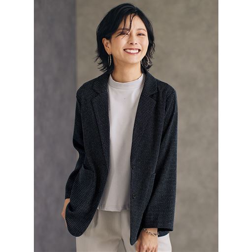 変わり織りテーラードジャケット