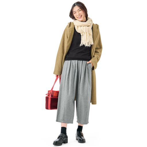 ネイビー(ネイビー×オフホワイト) 股下50cm コーディネート例