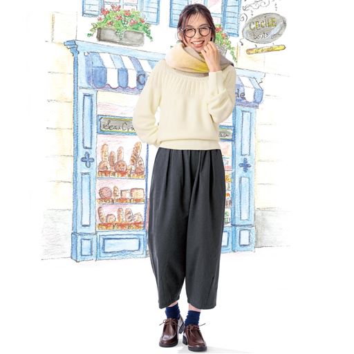 チャコールグレー コーディネート例 (股下50cm着用)