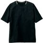 (Tシャツ)ブラック<br>ラグランスリーブ仕様で肩回りの動きを制限しにくいスポーティ仕様です