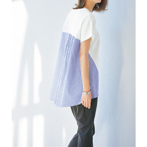 異素材切り替えニット<br>バックスタイル