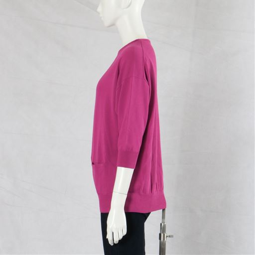 綿のポケットデザインニット サイド