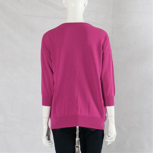 綿のポケットデザインニット バック